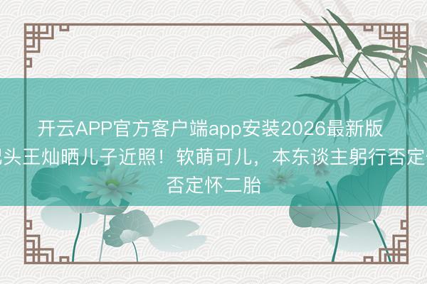 开云APP官方客户端app安装2026最新版 杜淳配头王灿晒儿子近照！软萌可儿，本东谈主躬行否定怀二胎