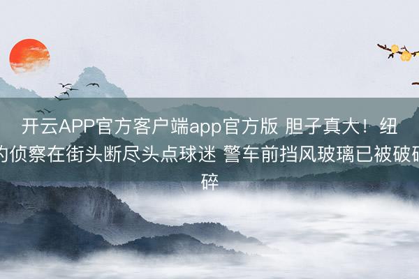 开云APP官方客户端app官方版 胆子真大！纽约侦察在街头断尽头点球迷 警车前挡风玻璃已被破碎